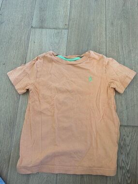 Ralph Lauren Kids Peach Tee with Mint Pony Embroidery